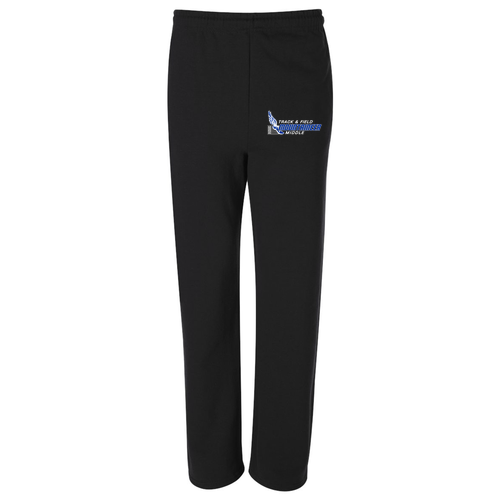 Jerzees Open Bottom Sweatpants w. Pockets -- Black