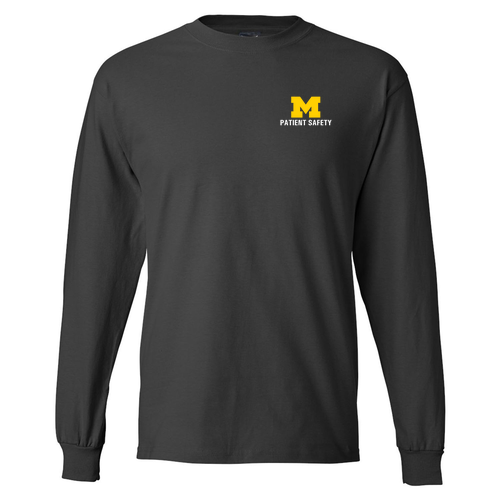 Hanes Beefy T Longsleeve T-Shirt -- Smoke Grey