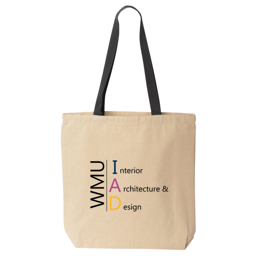 Liberty Bags Canvas Tote with Contrasting Handles -- Natural / Black