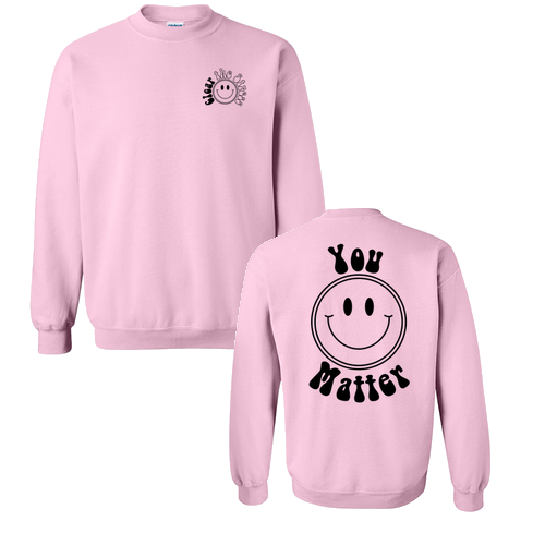 Gildan Heavy Blend Crew Neck Sweatshirt -- Light Pink