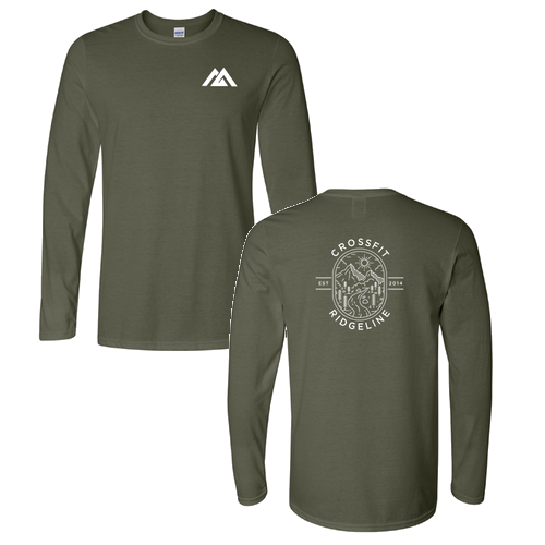 Gildan Softstyle Longsleeve T Shirt -- Military Green
