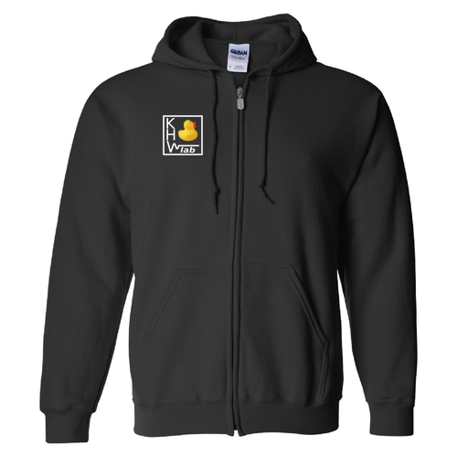 Gildan Full Zip Hooded Sweatshirt -- Black