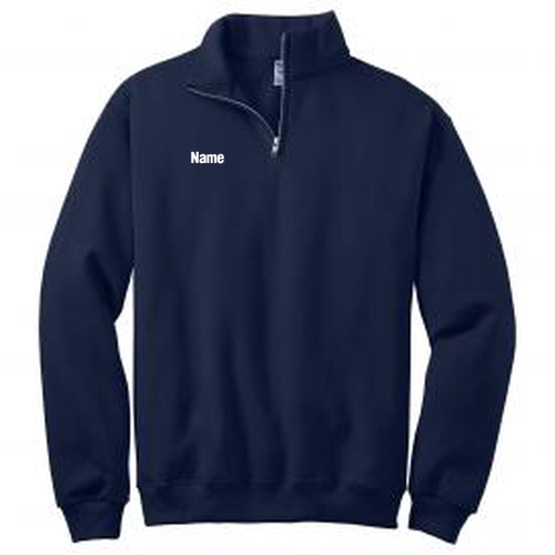 Men/Unisex Jerzees 1/4 Zip Cadet Sweatshirt -- J Navy