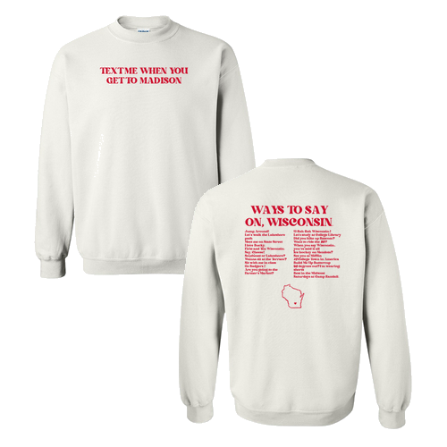 Gildan Heavy Blend Crew Neck Sweatshirt -- White