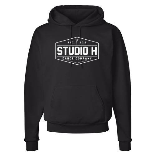 Hanes 7.8 Oz., 50/50 Comfort Blend Fleece Pullover Hood Adult -- Black