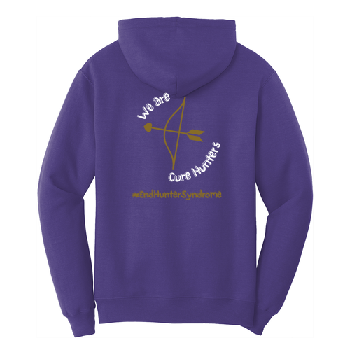 Mens/Unisex Port and Company Core Fleece Pullover Hooded Sweatshirt -- Purple