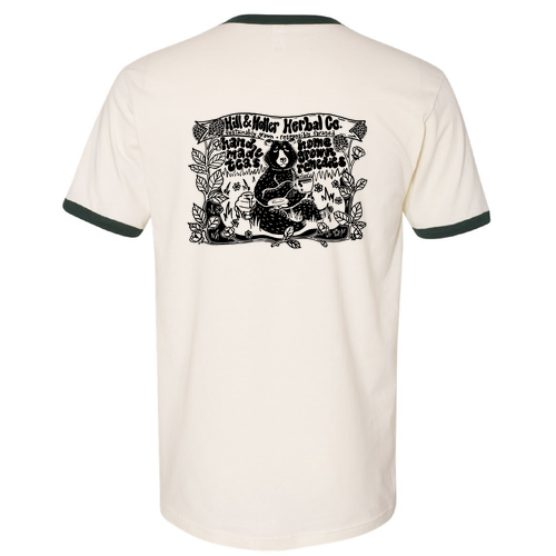 Next Level Unisex Fine Jersey Ringer Tee -- Natural / Forest