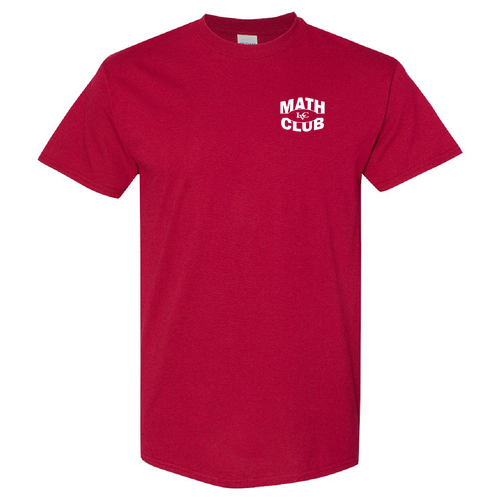 LVC Math Club Cotton T-Shirt -- Cardinal