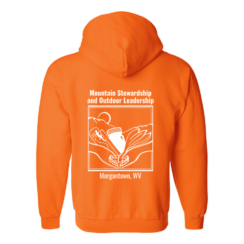 Gildan Full Zip Hooded Sweatshirt -- Safety Orange