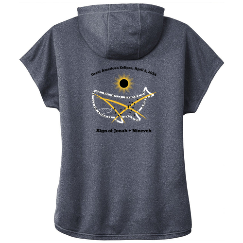 New Era Ladies Performance Terry Short Sleeve Hoodie -- Graphite Heather
