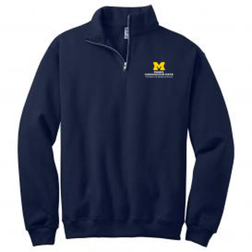 Men/Unisex Jerzees 1/4 Zip Cadet Sweatshirt -- J Navy