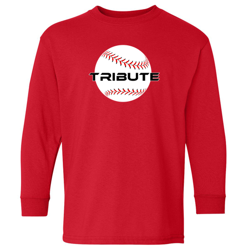 Gildan Youth Heavy Cotton Longsleeve -- Red