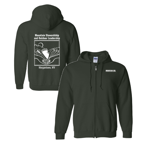 Gildan Full Zip Hooded Sweatshirt -- Forest Green