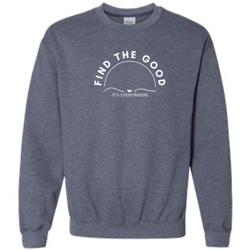 Gildan Heavy Blend Crew Neck Sweatshirt -- Heather Sport Dark Navy