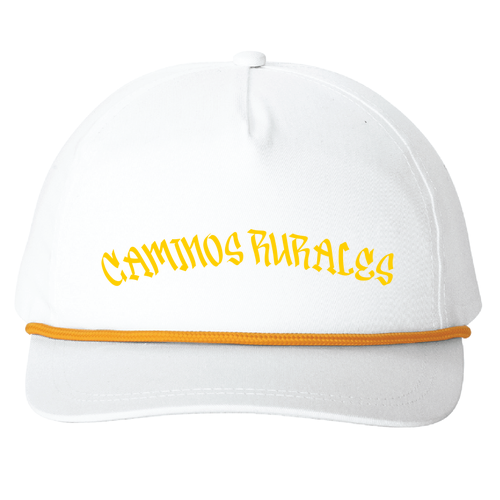 Port Authority Snapback Five-Panel Rope Hat -- White / Athletic Gold