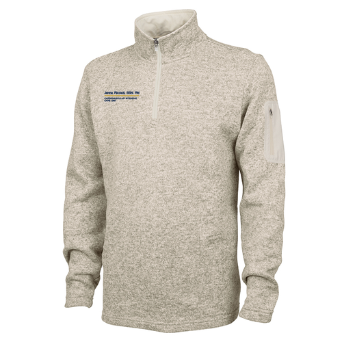 Charles River Mens Heathered Fleece Pullover -- Oatmeal Heather
