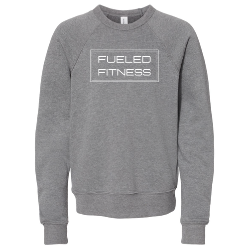 Bella Canvas Youth Sponge Fleece Raglan Sweatshirt -- Deep Heather