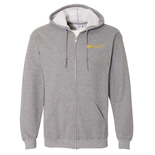 Gildan Full Zip Hooded Sweatshirt -- Graphite Heather, $33
