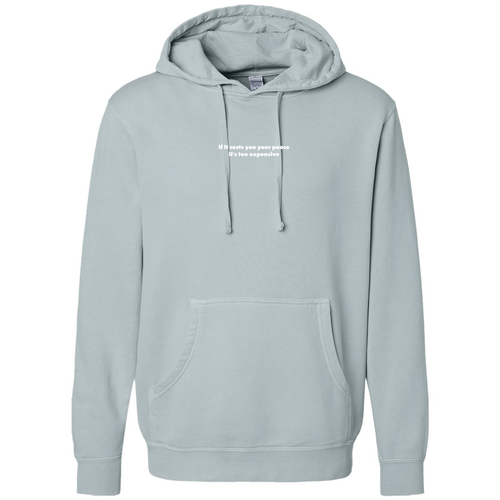 Costs Your Your Peace Midweight Pigment-Dyed Hooded Sweatshirt -- Pigment Sage