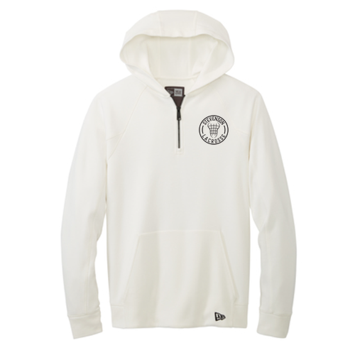 New Era quarter-zip Hoodie -- Fan White