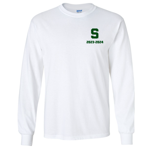 Gildan Ultra Cotton Longsleeve Basic T-Shirt -- White