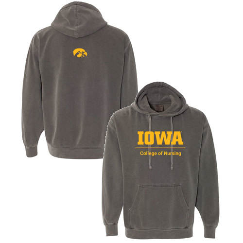 Comfort Colors Garment Dyed Hooded Pullover Sweatshirt -- Pepper