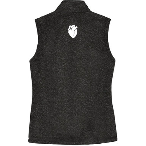 Port Authority Ladies Sweater Fleece Vest -- Black Heather