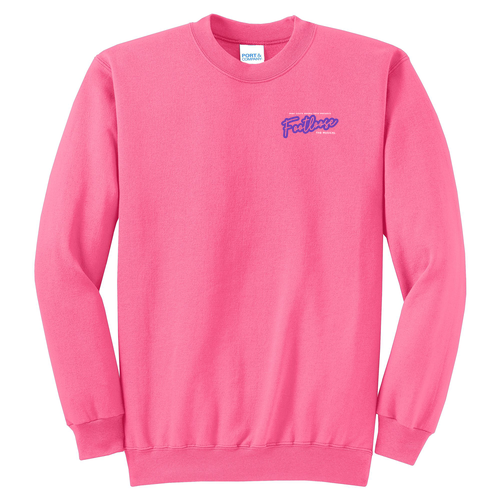 Port and Company Classic Crewneck Sweatshirt -- Neon Pink