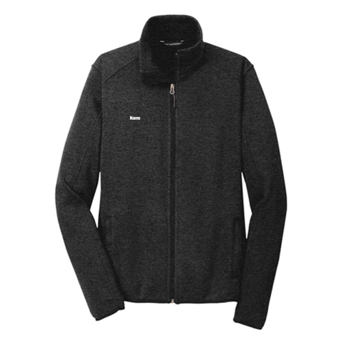 Port Authority Sweater Fleece Jacket -- Black Heather