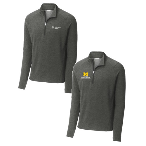 Sport-Tek Sport-Wick Flex Fleece Quarter-Zip -- Dark Grey Heather