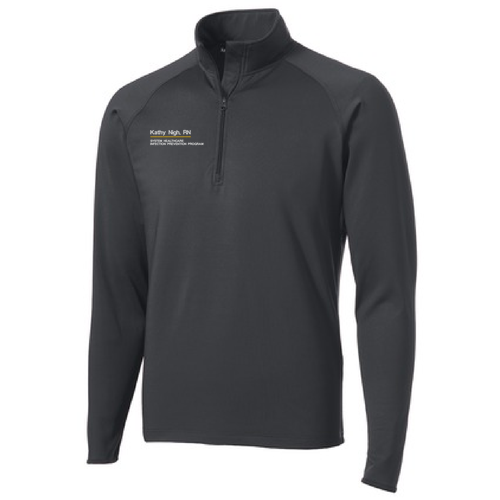 Sport Tek Sport Wick Stretch Half Zip Pullover -- Charcoal Grey