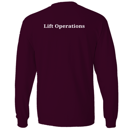 Hanes Beefy T Longsleeve T-Shirt -- Maroon