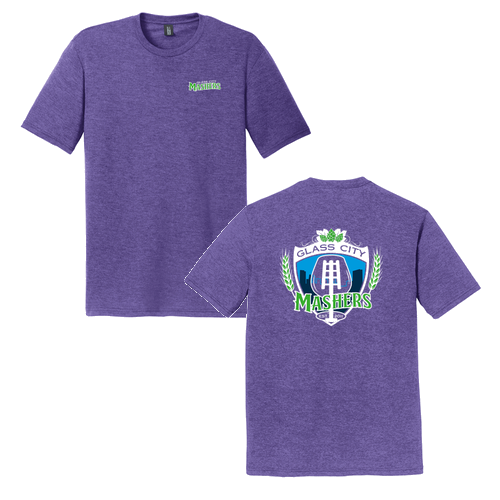 District Made Mens Perfect Tri Crew Tee -- Purple Frost