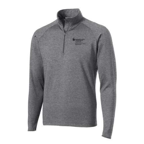 Sport Tek Sport Wick Stretch Half Zip Pullover -- Charcoal Grey Heather