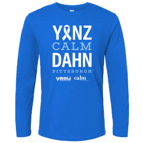 Yinz Calm Dahn Longsleeve T Shirt -- Royal