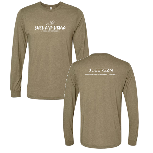 Bella+Canvas Unisex Triblend Long Sleeve Tee- Triblends -- Olive Triblend
