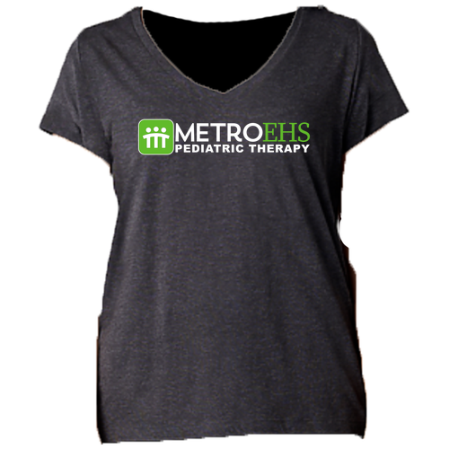 Cotton Heritage Women's V-Neck T-Shirt -- Charcoal Heather