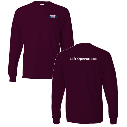 Hanes Beefy T Longsleeve T-Shirt -- Maroon