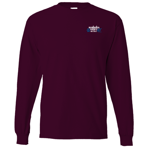 Hanes Beefy T Longsleeve T-Shirt -- Maroon