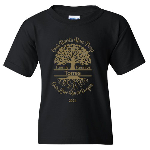YOUTH Gildan Heavy Cotton Basic T-Shirt -- Black