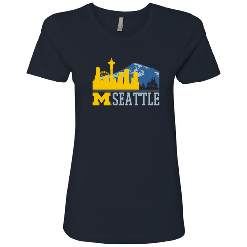 Ladies Next Level Soft Fitted Boyfriend Tee -- Midnight Navy