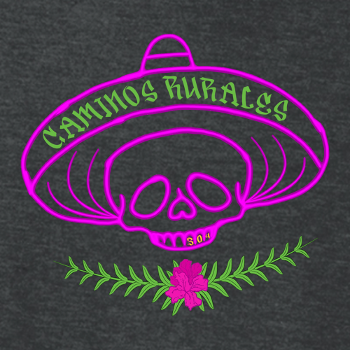 District Made Ladies Perfect Tri 3/4 Sleeve Raglan -- Black Frost / Black