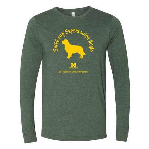 Bella+Canvas Unisex Heather Cvc Long Sleeve Tee- Heathers -- Heather Forest