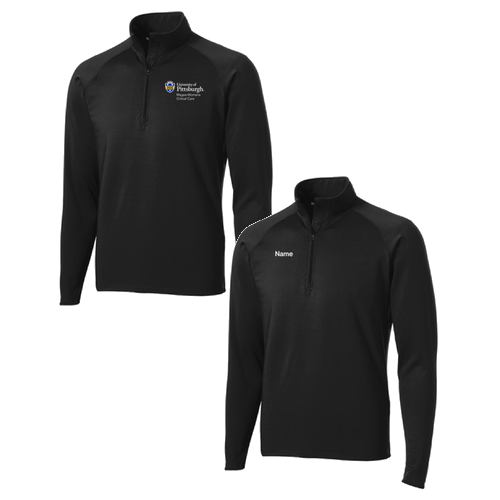 Sport Tek Sport Wick Stretch Half Zip Pullover -- Black