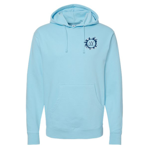 Independent Trading Midweight Hooded Sweatshirt -- Blue Aqua