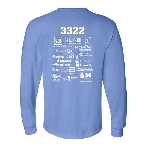 Mens/Unisex Gildan DryBlend 50/50 Longsleeve T-Shirt -- Carolina Blue