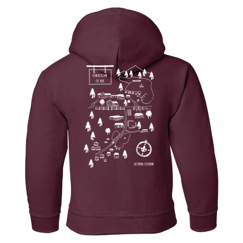 Youth Hooded Sweatshirt -- Maroon