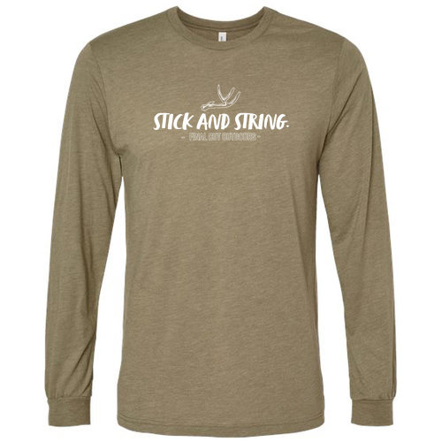 Bella+Canvas Unisex Triblend Long Sleeve Tee- Triblends -- Olive Triblend