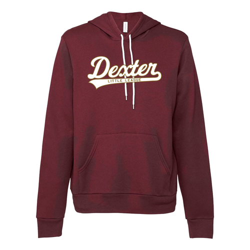 Mens/Unisex Bella Canvas Soft Poly-Cotton Fleece Pullover Hooded Sweatshirt -- Maroon