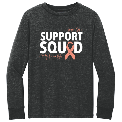 District Youth Perfect Tri Long Sleeve Tee -- Black Frost